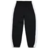 Denim U-sweatbroek met panelen, zwart