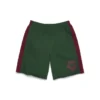 Denim U-sweatshort met panelen, groen