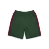 Denim U-sweatshort met panelen, groen