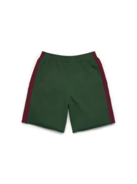 Denim U-sweatshort met panelen, groen