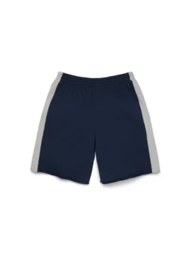 Denim U Sweatshort met panelen marineblauw