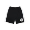 Denim U-sweatshort met panelen, zwart