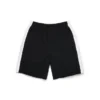 Denim U-sweatshort met panelen, zwart
