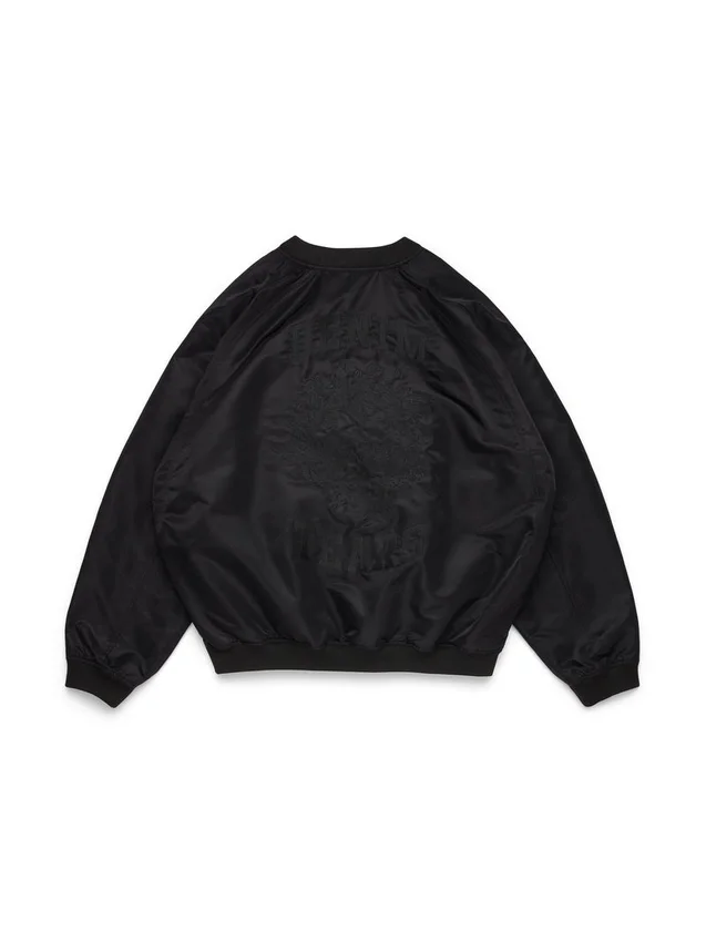 Denim U-warm-up-pullover, zwart