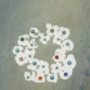 Denimjas met Cotton Wreath met studs, ‘Dirty Wash’