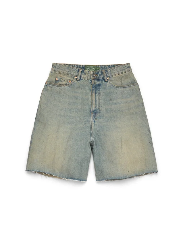 Denimshort met 'Dirty Wash'-effect