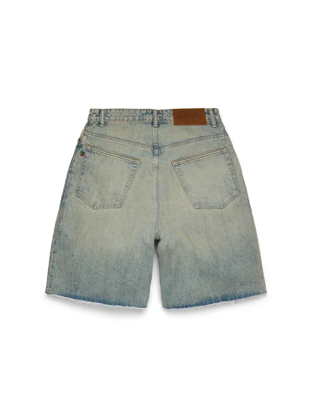 Denimshort met 'Dirty Wash'-effect