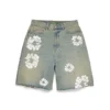 Dirty Wash Cotton Wreath Denimshort