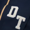 DT Chenille-patch hoodie met rits, blauw