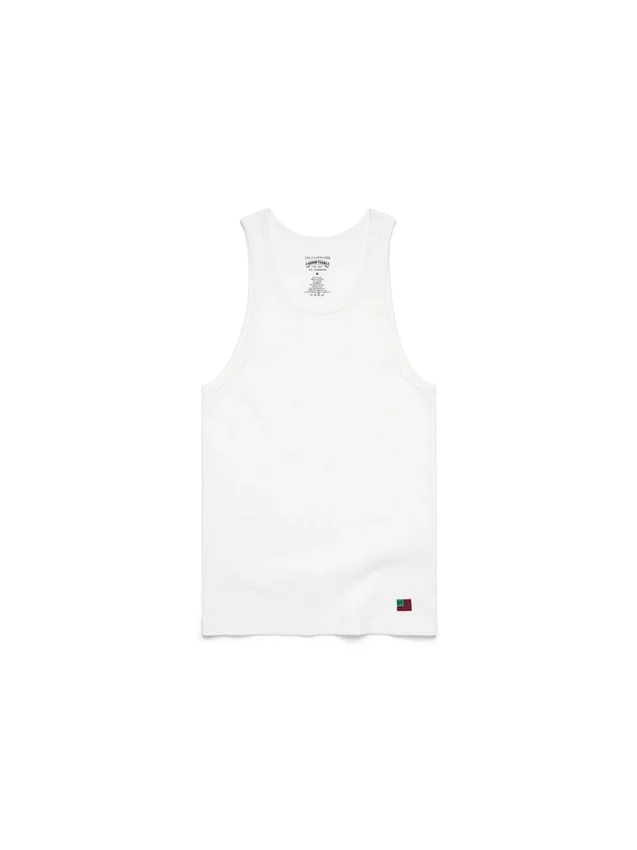 DT Flag 3-pack geribbeld hemdje wit