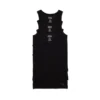 DT Flag 3-pack geribde tanktop, zwart
