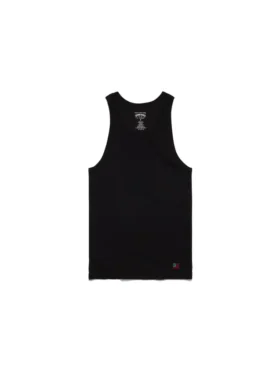 DT Flag 3-pack geribde tanktop, zwart