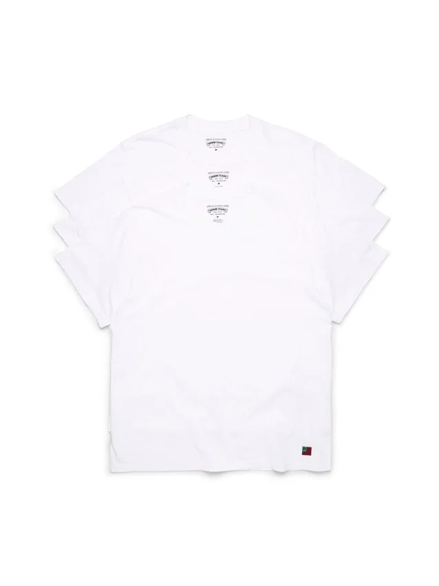 DT Flag T-shirt 3-pack wit