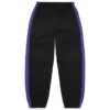 DT gestreepte joggingbroek met open zoom, zwart