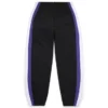 DT gestreepte joggingbroek met open zoom, zwart