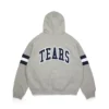 DT Stripe-hoodie met rits, grijs