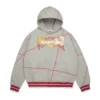 DT Virginia-hoodie met overlockstiksels, grijs