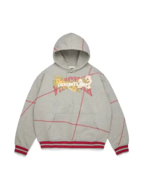 DT Virginia-hoodie met overlockstiksels, grijs