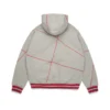 DT Virginia-hoodie met overlockstiksels, grijs