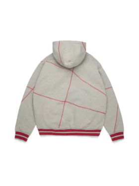DT Virginia-hoodie met overlockstiksels, grijs