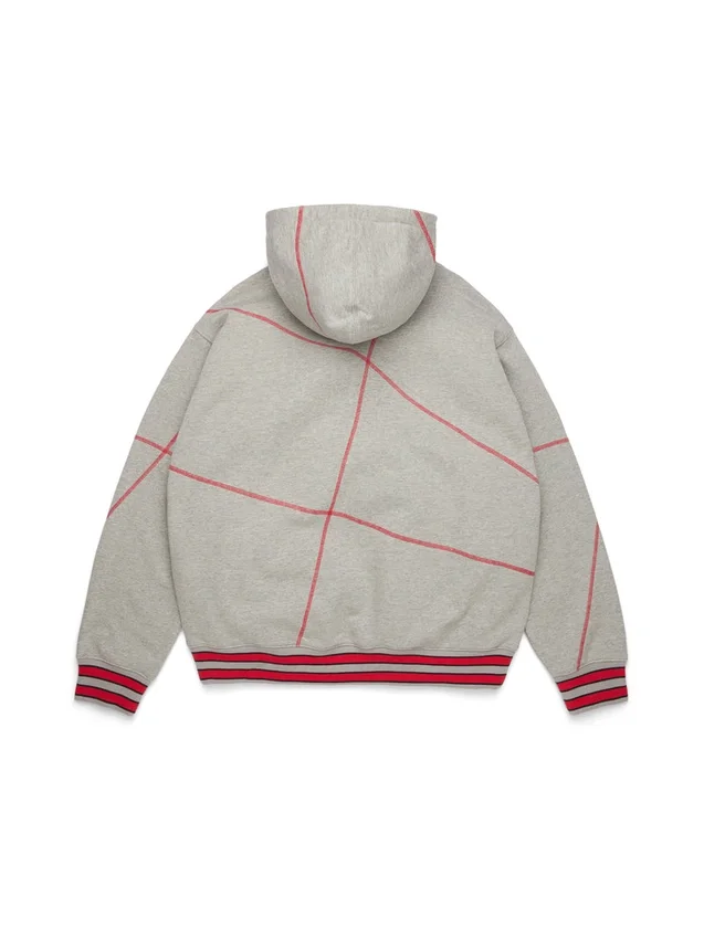 DT Virginia-hoodie met overlockstiksels, grijs