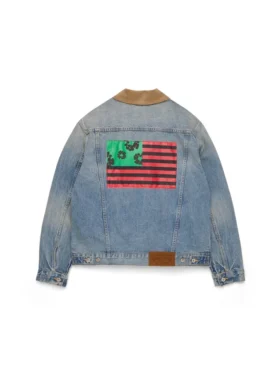 Flag-Denimjasje, lichte wassing