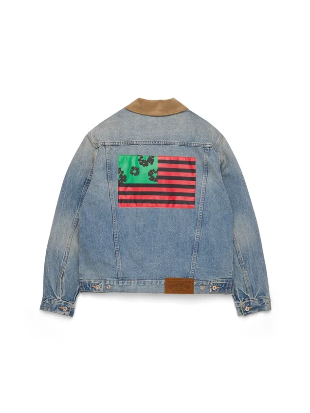 Flag-Denimjasje, lichte wassing
