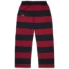 Gestreepte sweatpants met embleem en open zoom, rood/marineblauw