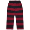Gestreepte sweatpants met embleem en open zoom, rood/marineblauw