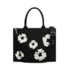 Grote katoenen Canvas-tas met Cotton Wreath-motief