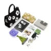 Grote katoenen Canvas-tas met Cotton Wreath-motief