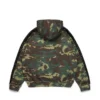 Hoodie met rits en paillettenpanelen op de mouwen, camouflage