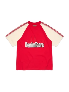 Jacquard City T-shirt Rood