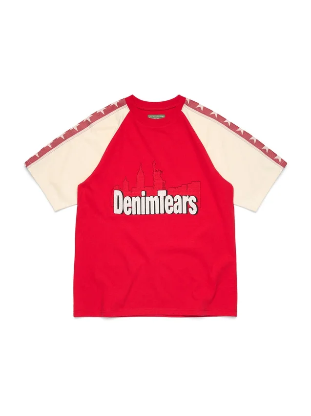 Jacquard City T-shirt Rood