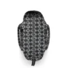 Jacquard-denim shopper met kransmotief, donkere wassing