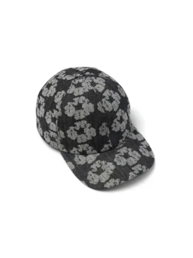 Jacquard Wreath-denim, Washed Black