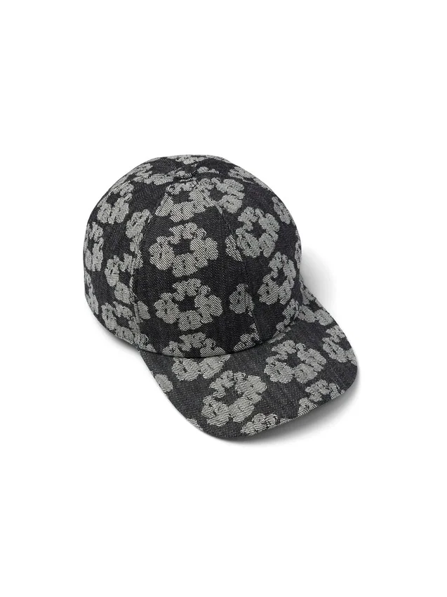 Jacquard Wreath-denim, Washed Black