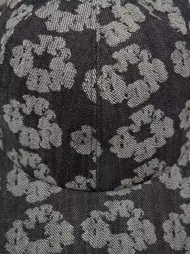 Jacquard Wreath-denim, Washed Black