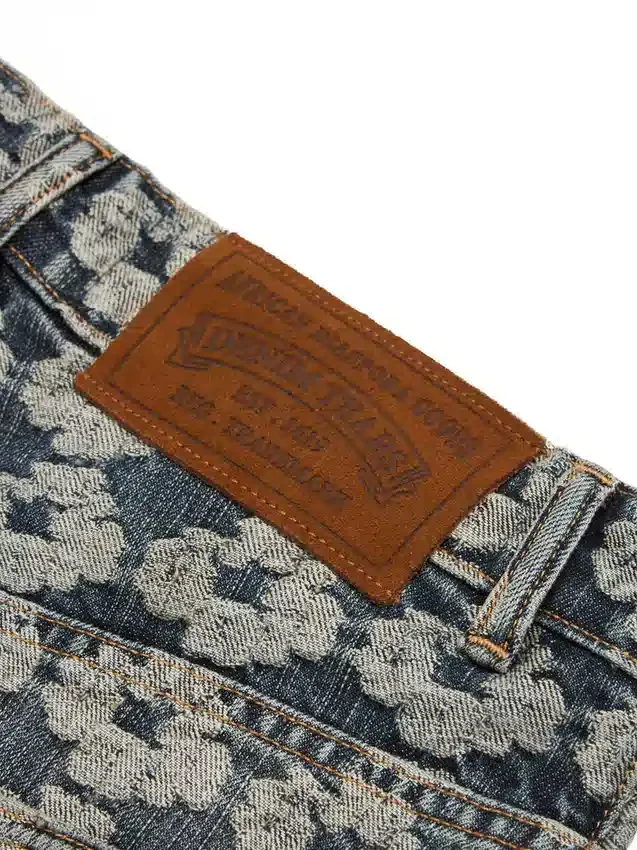 Jacquard Wreath-Denimshort