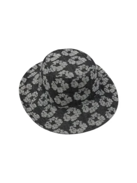 Jacquard Wreath-emmerhoed, gewassen zwart
