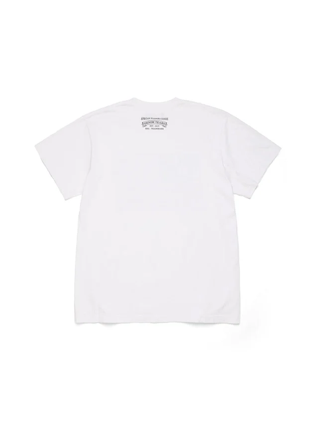 T-shirt met vlag en krans, wit