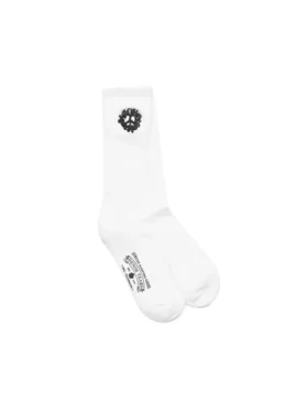 Katoenen Peace Wreath 3-pack sokken wit
