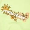 Katoenen T-shirt met bloemenlogo, limoengroen