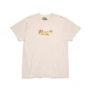 Katoenen T-shirt met bloemenlogo, tan