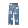 Kinderdenim met Cotton Wreath-motief, licht indigo
