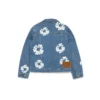 KinderDenimjas met Cotton Wreath-motief, licht indigo