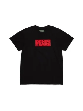 Larmes de Denim T-shirt, zwart