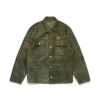 Leren Jungle-shirt legergroen