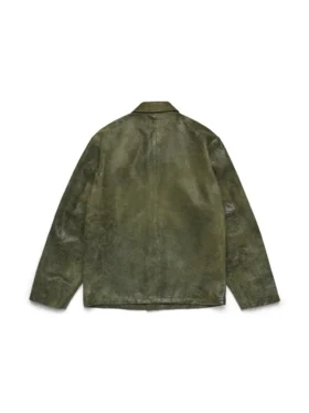 Leren Jungle-shirt legergroen
