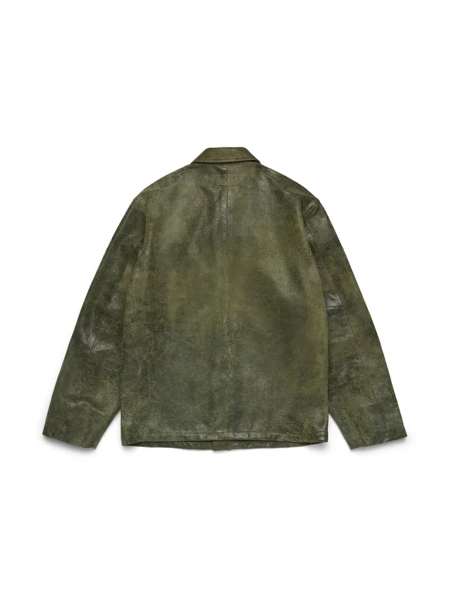 Leren Jungle-shirt legergroen